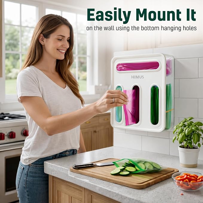 HIMUS Food Storage Bag Organizer - 4 in 1 Plastic Baggie Organizer - Image 4
