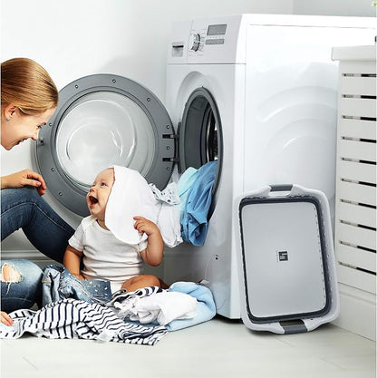 Lavish Home Collapsible Plastic Laundry Basket - Image 4