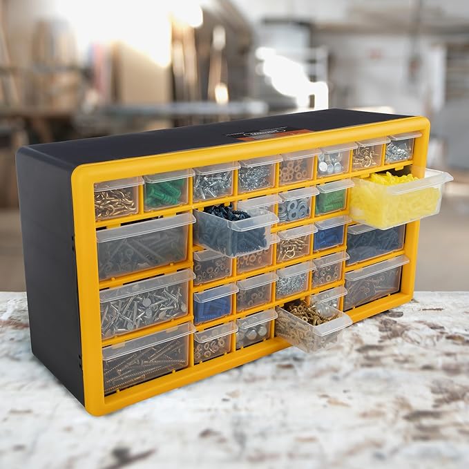 Stalwart 30-Drawer Plastic Small Parts Organizer, or Wall Storage Drawers - Image 2