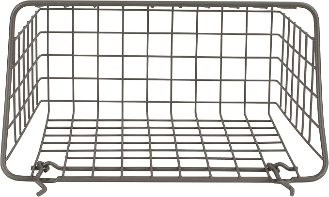 Spectrum Large Wire Basket Pegboard Wall Organizer Metal Pegboard Storage Bin - Image 9