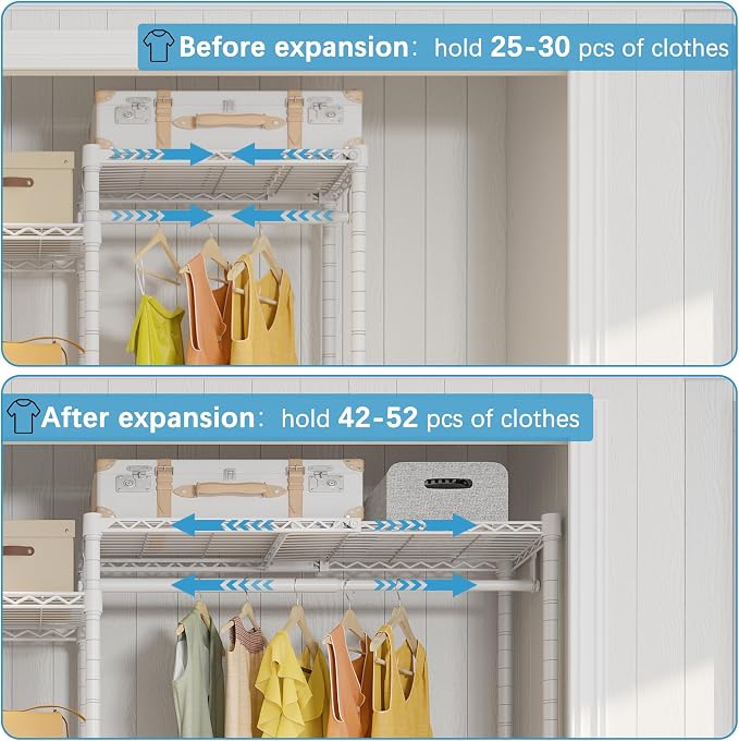 VIPEK X1 Expandable Clothes Rack Heavy Duty Adjustable from 2' to 3'5" - Image 3