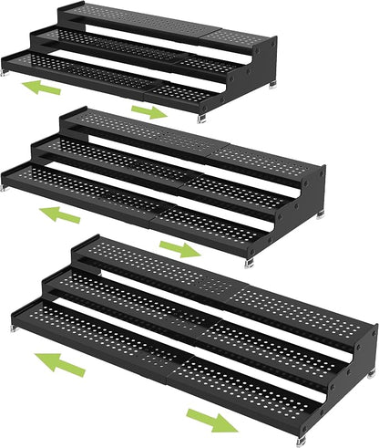 Metal Spice Rack Organizer for Cabinet, 3 Tier Expandable Spice Storage Shelf by JOJOCROSSHIGHQUALITYLIFE