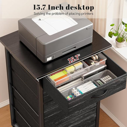 4 Drawers Mobile File Cabinet Vertical Filing Cabinet - Image 4