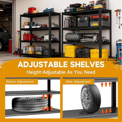 Garage Shelving, 2-in-1 Adjustable Storage Shelves - Image 4