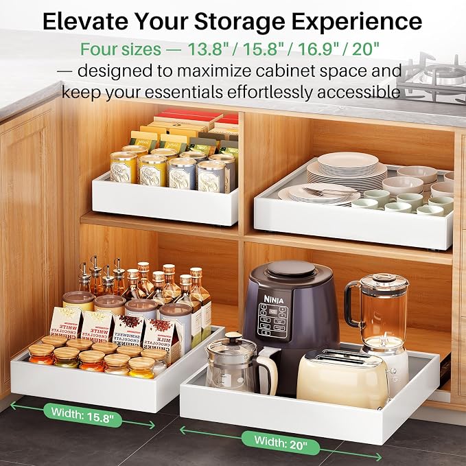 Pull out Cabinet Organizer, Heavy Duty Full-Extension Slide out Drawers - Image 6