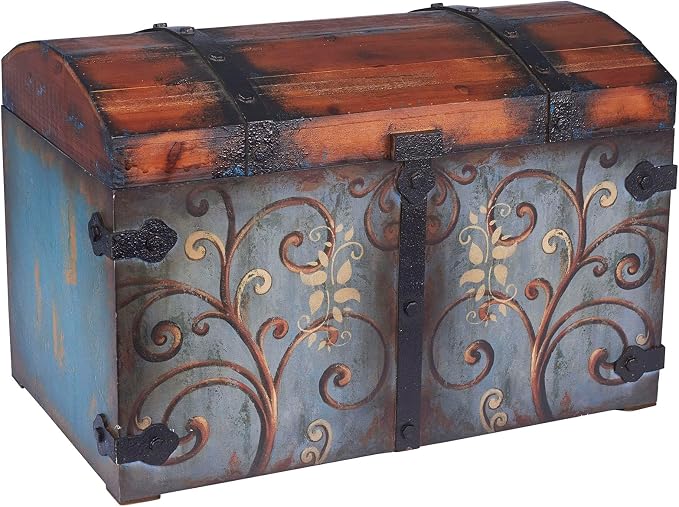 Household Essentials Vintage Wood Storage Trunk by HouseholdEssentials