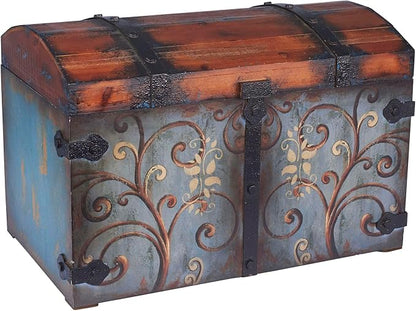 Household Essentials Vintage Wood Storage Trunk by HouseholdEssentials