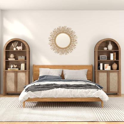 Yechen Arched Bookcase, 70.5" Tall Bookcase - Image 8