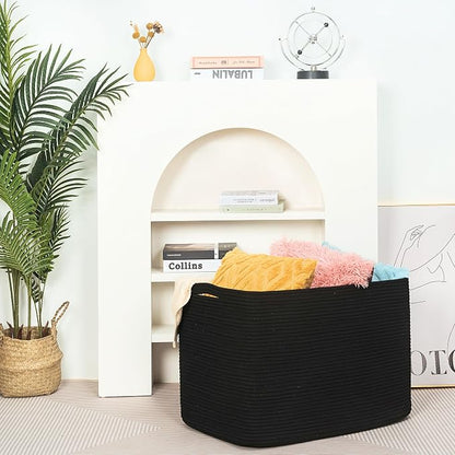 MINTWOOD Design 112L Extra Large Blanket Basket Holder Living Room, Pool Towels - Image 6