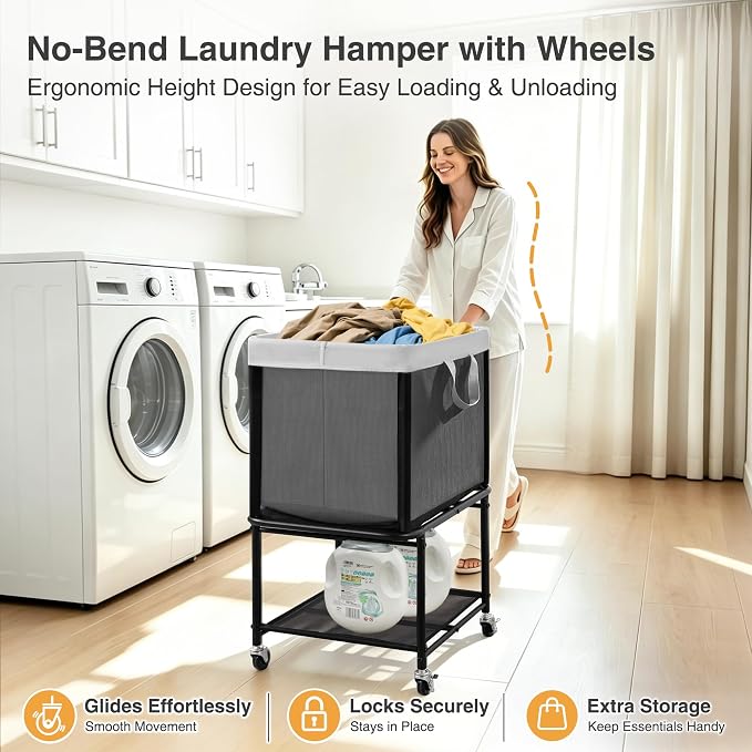 STO STO Rolling Laundry Hamper - Image 4