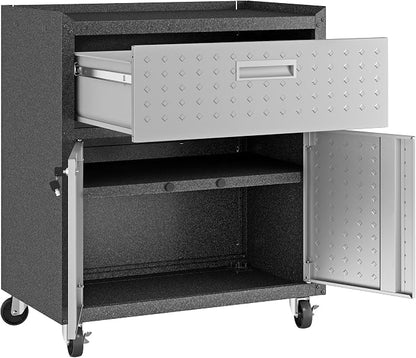 Manhattan Comfort Fortress Textured Metal 31.5" Garage Mobile Cabinet - Image 7