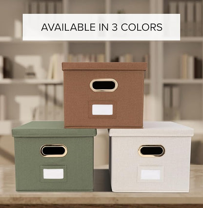Decorative File Organizer Box Set of 2 - Image 7