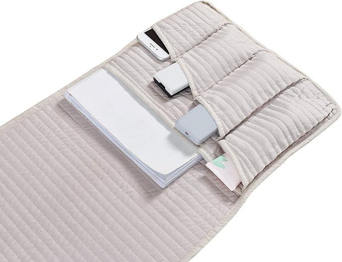 Brilliant Sunshine Premium Beige Sofa Armrest 5 Pockets Organizer, Couch - Image 3