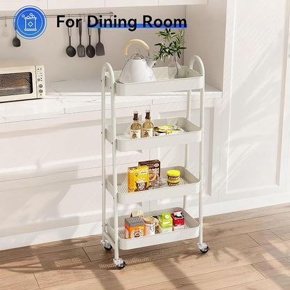 NEWBULIG 4-Tier Metal Rolling Cart - Image 6