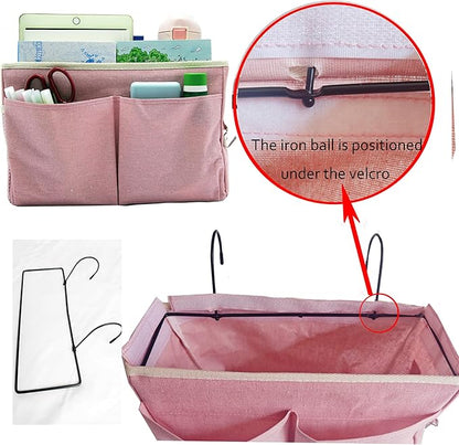 2-Pack Bedside Caddy Bedside Hanging Storage Basket Multi-Function Organizer - Image 4