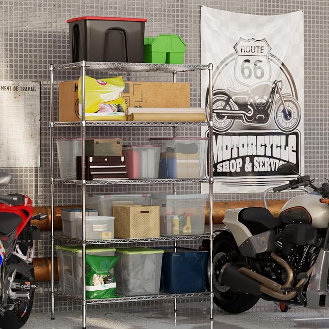 24" Deep x 42" Wide x 74" Height Wire Shelving Kit | 5-Tier | NSF Commercial - Image 5