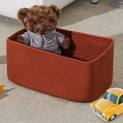 3-Pack Storage Baskets for Organizing | Woven Shelf Toy Basket | Rope Baskets - Image 5