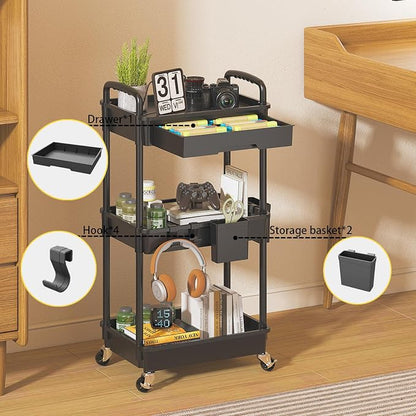 3 Tier Rolling Utility Cart - Image 3