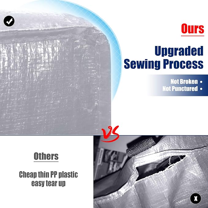 Cosy Family 8 Pack Heavy Duty Extra Large Moving Bags - Image 3