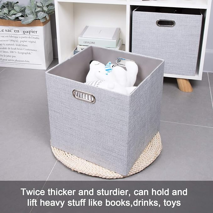 11 Inch Cube Storage Bins for Organization, Fabric Storage Cubes Closet Storage - Image 6