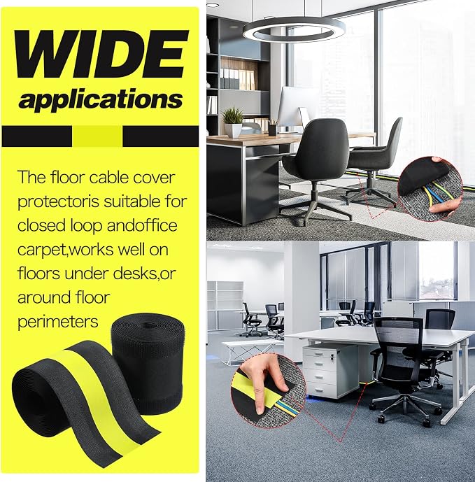 WILLBOND Carpet Cord Cover Cable Protector Floor Cover Cable Protector - Image 6