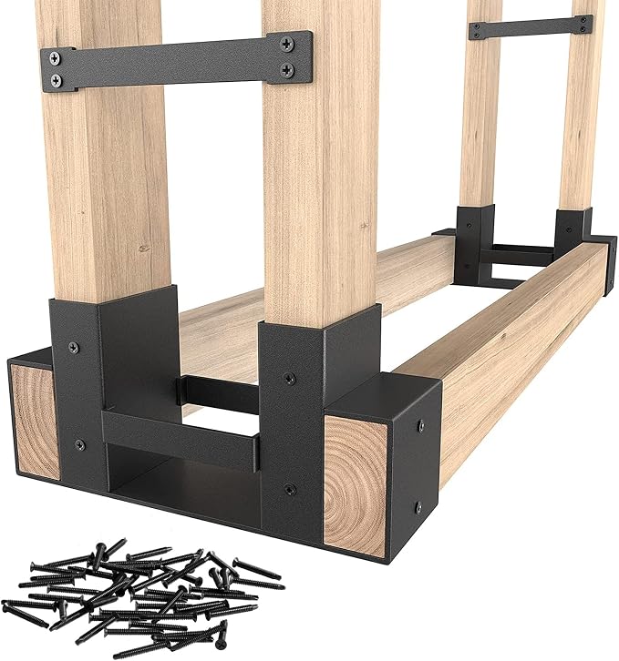 Mr IRONSTONE Firewood Rack Outdoor Indoor, Adjustable to ANY Length Firewood by MrIRONSTONE