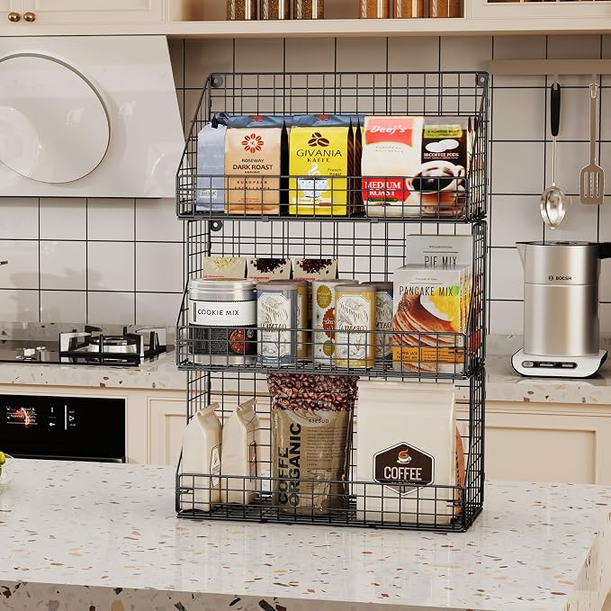 X-cosrack 3-Tier Stackable Detachable Snack Organizer, Countertop Display/Wall - Image 3