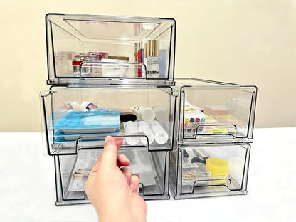 Stackable storage drawers, refrigerator, office desktop, pantry and shelves - Image 6