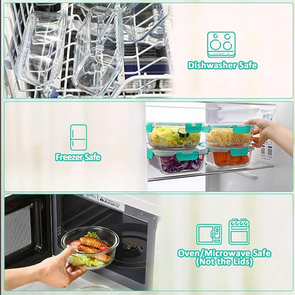 24-Piece Glass Food Storage Containers - Image 4