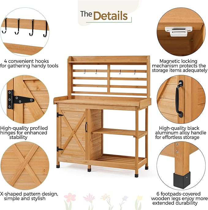 Yaheetech Outdoor Potting Bench - Image 5