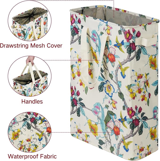 efluky Slim Laundry Basket, Narrow Laundry Hamper - Image 3