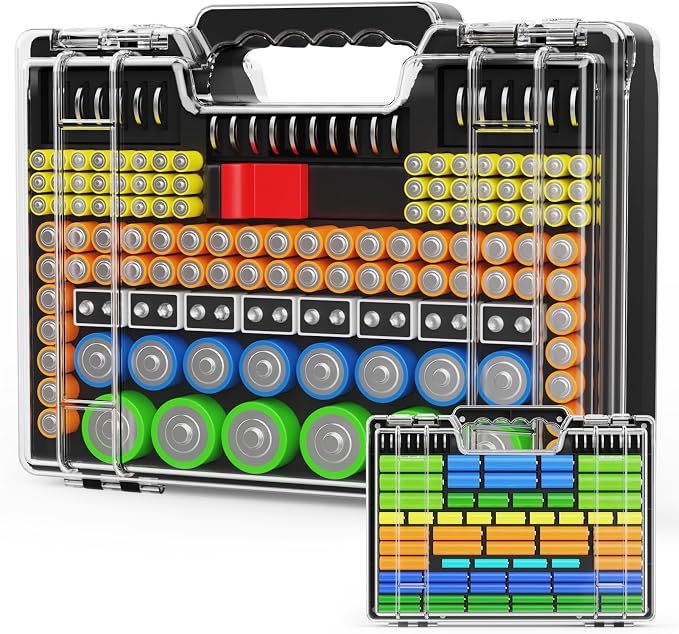 Battery Organizer Storage Holder Box Case by Molutsody