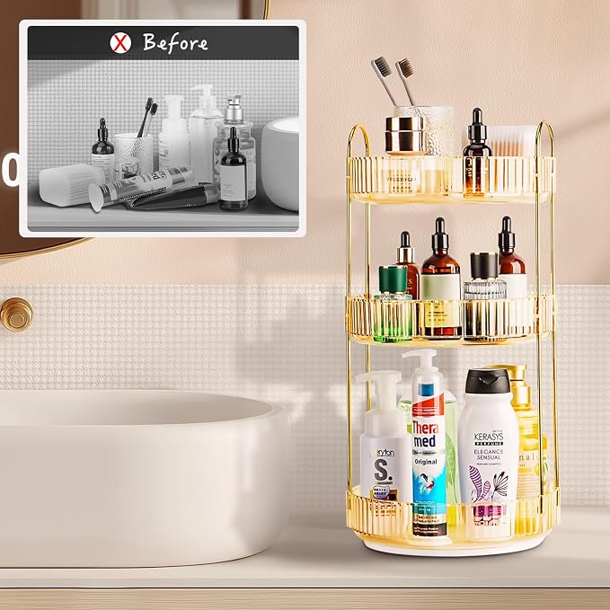 360 Rotating Makeup Organizer - Image 2