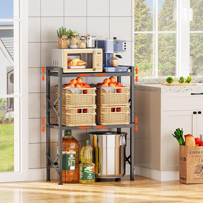 Expandable Pantry Shelves, 17-28 Inch Adjustable Kitchen Storage Shelf Organizer - Image 5