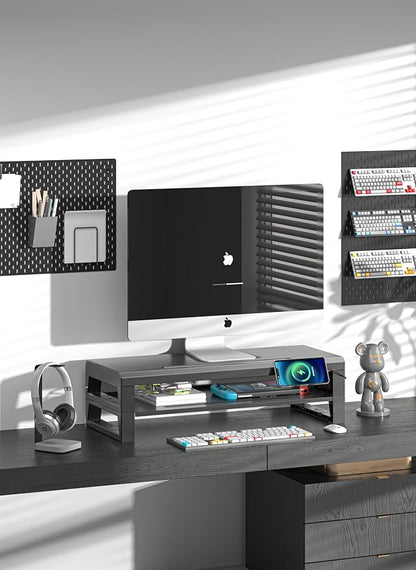 2-Tier Metal Computer monitor stand Laptop Desk Shelf & Monitor Riser ，21.55 - Image 2