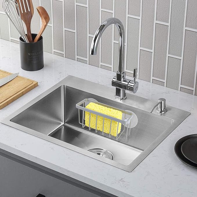 Sponge Holder for Kitchen Sink Suction, Stainless Steel Sponge Holder for - Image 4