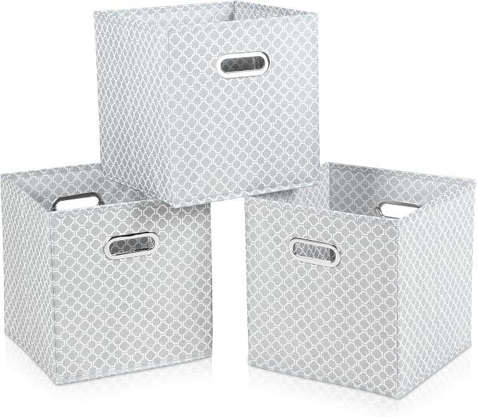 Fabric Cloth Storage Bins, Fabric Cube Organizer by SEVENDOME
