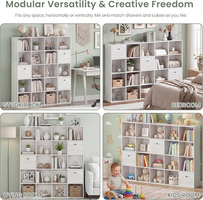 20 Cube Organizer Shelf, Storage Book Shelf, Freestanding Bookcase - Image 4