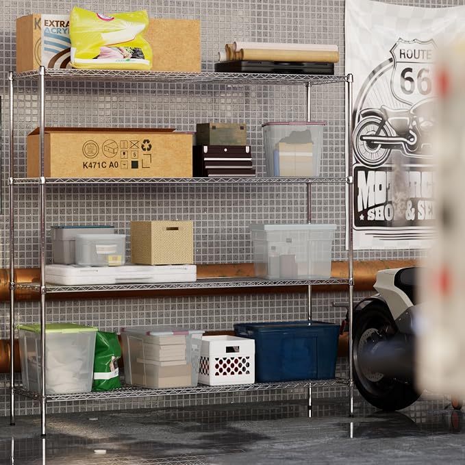 21" Deep x 72" Wide x 74" Height Wire Shelving Kit | 4-Tier | NSF Commercial - Image 7