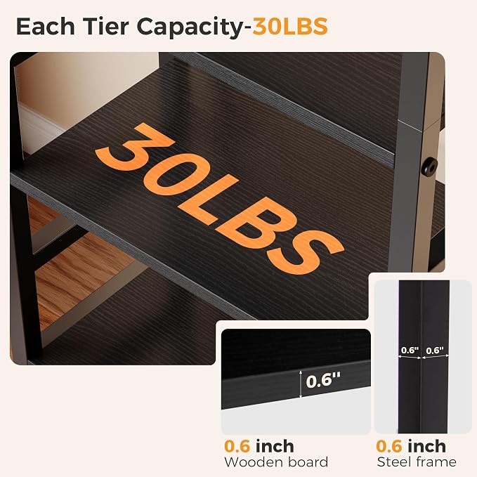 DUMOS 5-Tier Bookshelf, Modern Tall Bookcase Book Shelf | Open Storage Display - Image 6