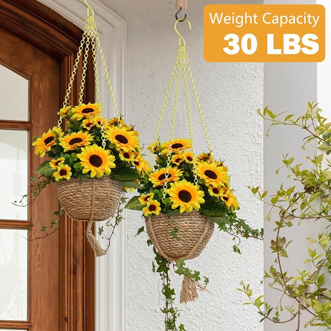 garini 6 Pack, 23 Inch Hanging Baskets Chain, Replacement Plant Hangers - Image 2