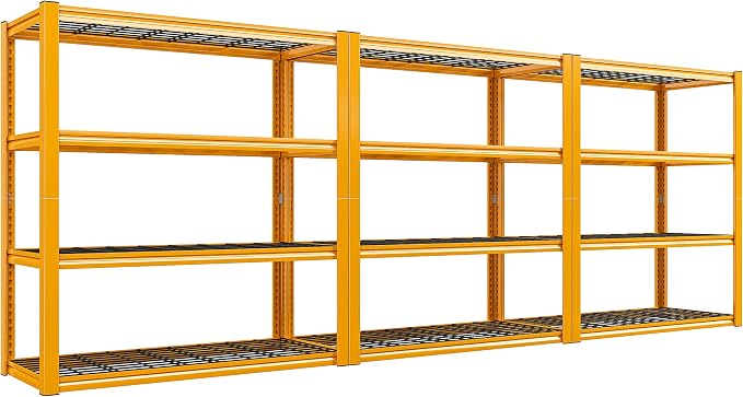 REIBII 40" W Yellow Garage Shelving by REIBII