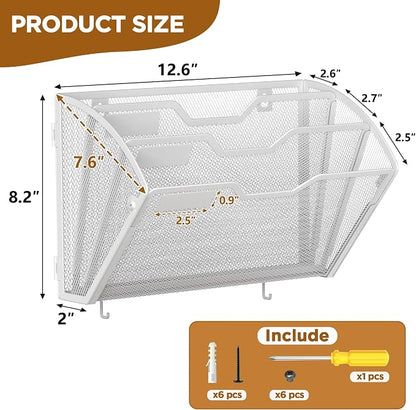 Docnest 3 Pack 3 Tier Mesh Wall File Holders - Image 2