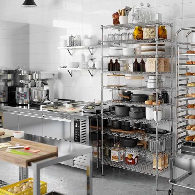 18" Deep x 36" Wide x 86" Height Wire Shelving Kit | 10-Tier | NSF Commercial - Image 7