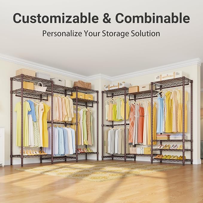 VIPEK V5 Portable Closet Wardrobe Heavy Duty Clothes Rack Metal Freestanding - Image 6