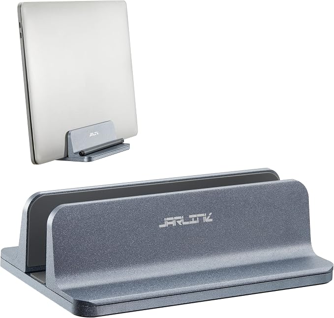 JARLINK Vertical Laptop Stand, Adjustable Aluminum Desktop Holder, Space-saving by JARLINK