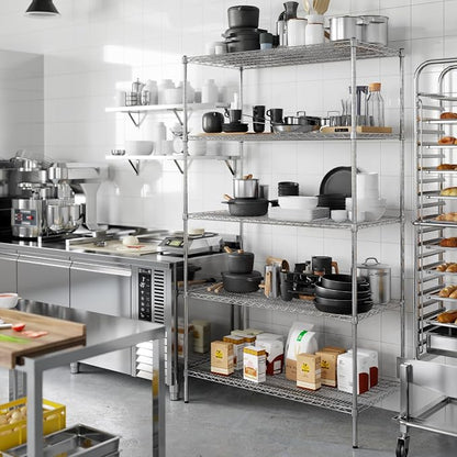 24" Deep x 48" Wide x 86" Height Wire Shelving Kit | 5-Tier | NSF Commercial - Image 7