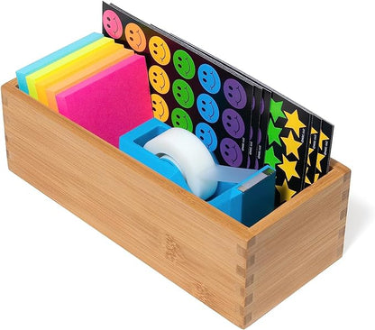 Lipper International Bamboo Wood Utensil Holder Storage Box - Image 4