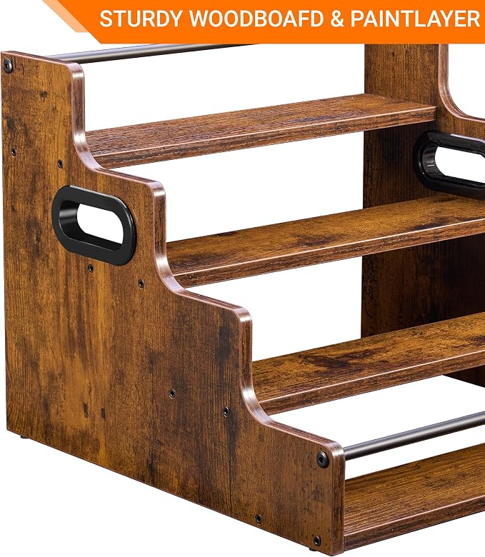4-Tier Liquor Bottle Display Shelf, Coffee Syrup Rack Organizer, Water Bottle - Image 8