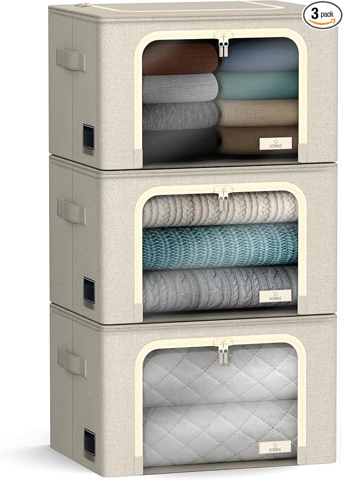 Sorbus Storage Bins with Metal Frame by Sorbus